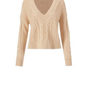 CAbi Cropped Cable Pullover